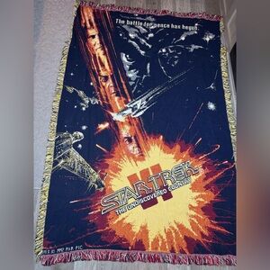 STAR TREK VI: Undiscovered Country Tapestry Throw Blanket 4' x 6' 1992